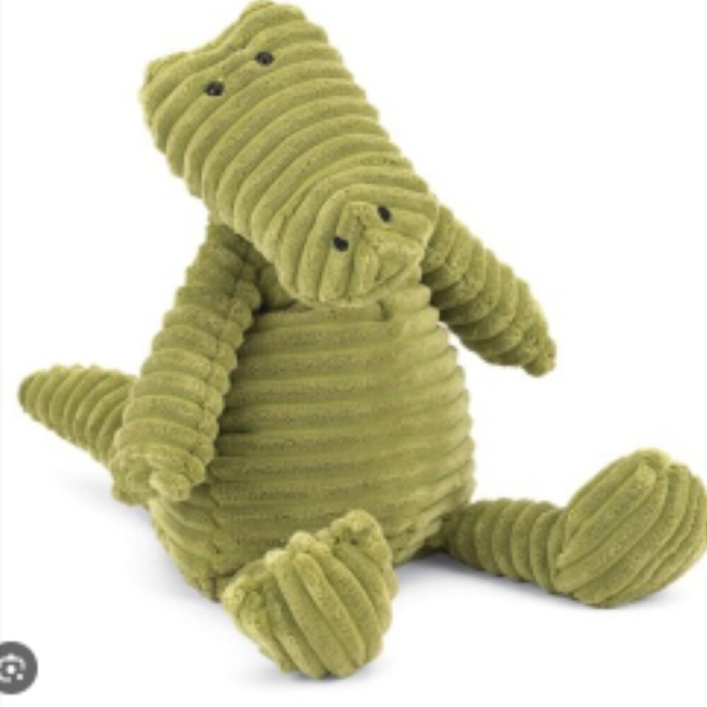 JellyCat Cordy Roy Alligator Green Ribbed Corduroy Plush Stuffed Animal 7.5" - Picture 12 of 12